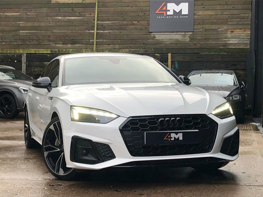 Audi A5 2.0 Tfsi 40 Black Edition Sportback S T DG22BNJ White #2
