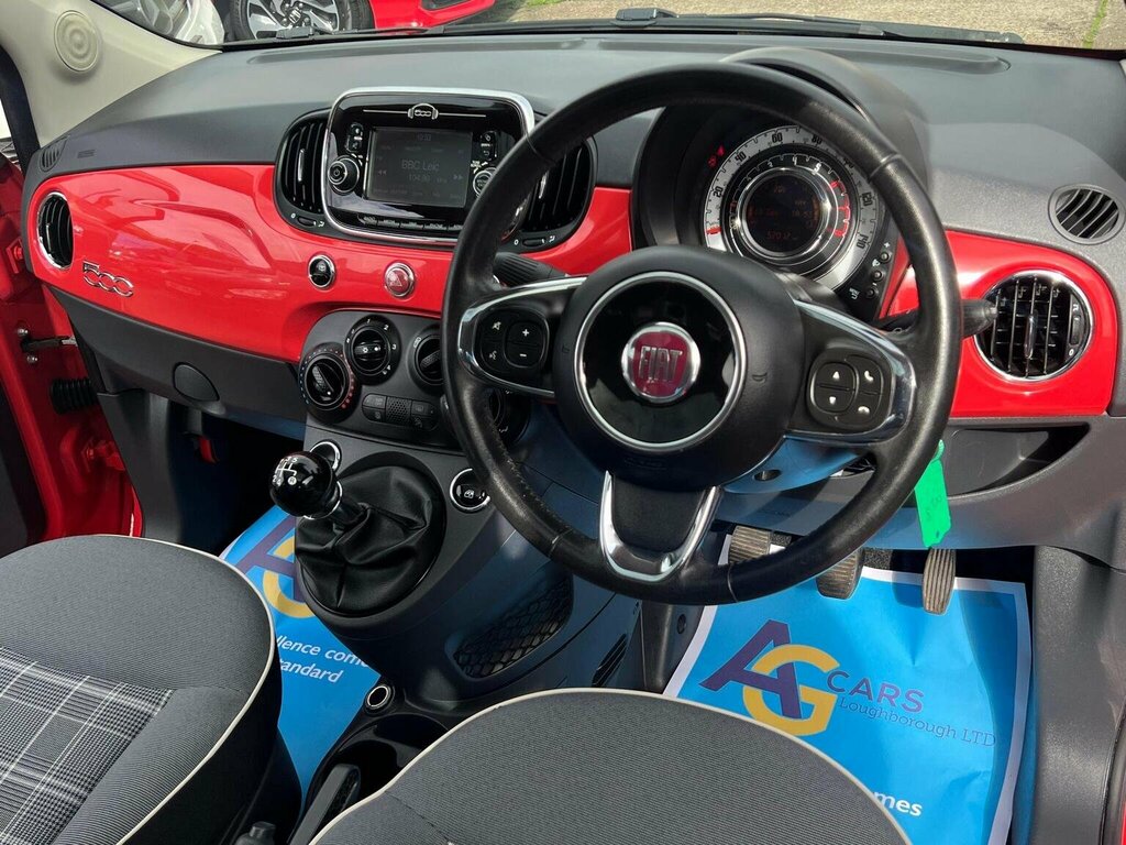 Fiat 500 Hatchback 1.2 Lounge Euro 6 Ss 201767 YH67VRE Pink #3