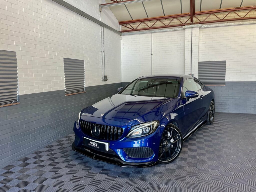Mercedes-Benz C Class 2.0 C300 Amg Line Coupe G-tronic Euro Blue