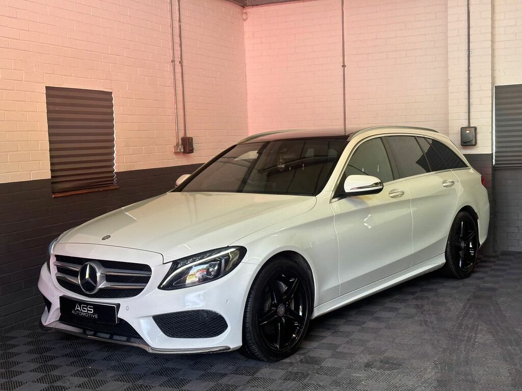 Mercedes-Benz C Class 2.1 C220d Amg Line Premium Plus Estate Diese S19ONT White #3