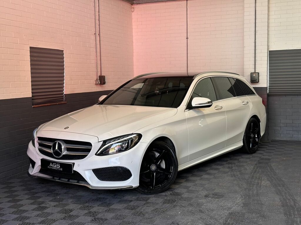 Mercedes-Benz C Class 2.1 C220d Amg Line Premium Plus Estate Diese S19ONT White #2