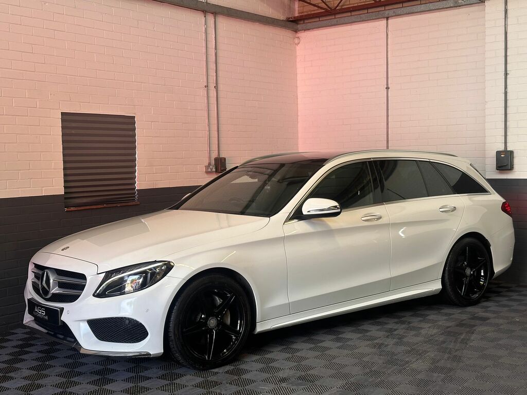 Mercedes-Benz C Class 2.1 C220d Amg Line Premium Plus Estate Diese S19ONT White #4