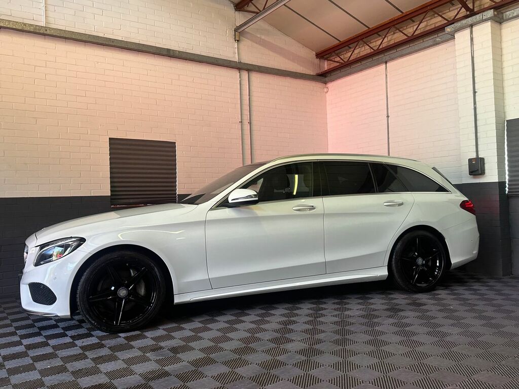 Mercedes-Benz C Class 2.1 C220d Amg Line Premium Plus Estate Diese S19ONT White #6