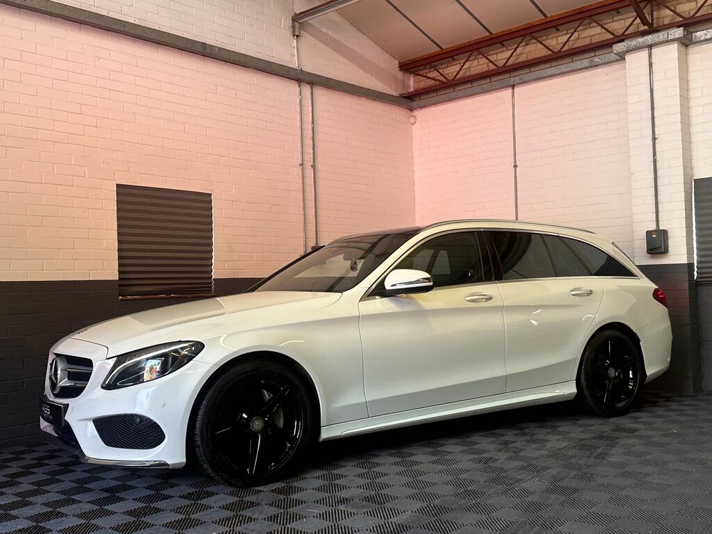 Mercedes-Benz C Class 2.1 C220d Amg Line Premium Plus Estate Diese S19ONT White #5