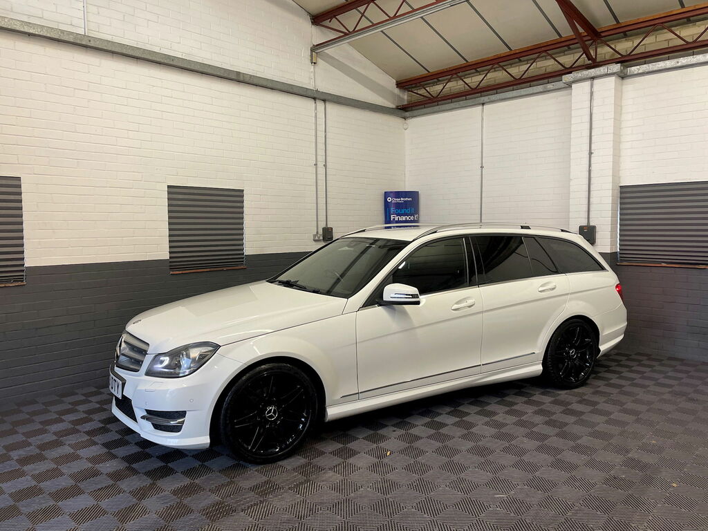 Mercedes-Benz C Class 2.1 C220 Cdi Blueefficiency Amg Sport Plus Estate SC13DTY White #3