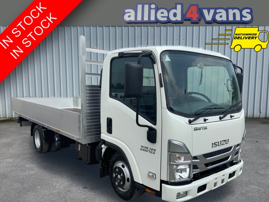 Isuzu N35.125 4.8M Alloy Dropside - Twin Rear Wheel -Phy YX73OCZ White