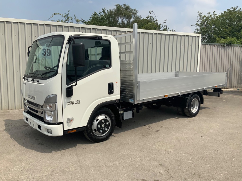 Isuzu N35.125 4.8M Alloy Dropside - Twin Rear Wheel -Phy YX73OCZ White #3