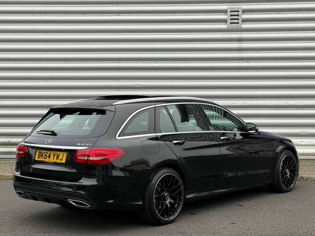 Mercedes-Benz C Class Estate 2.1 C220d Amg Line Premium Plus G-tronic BK64YWJ Black #6
