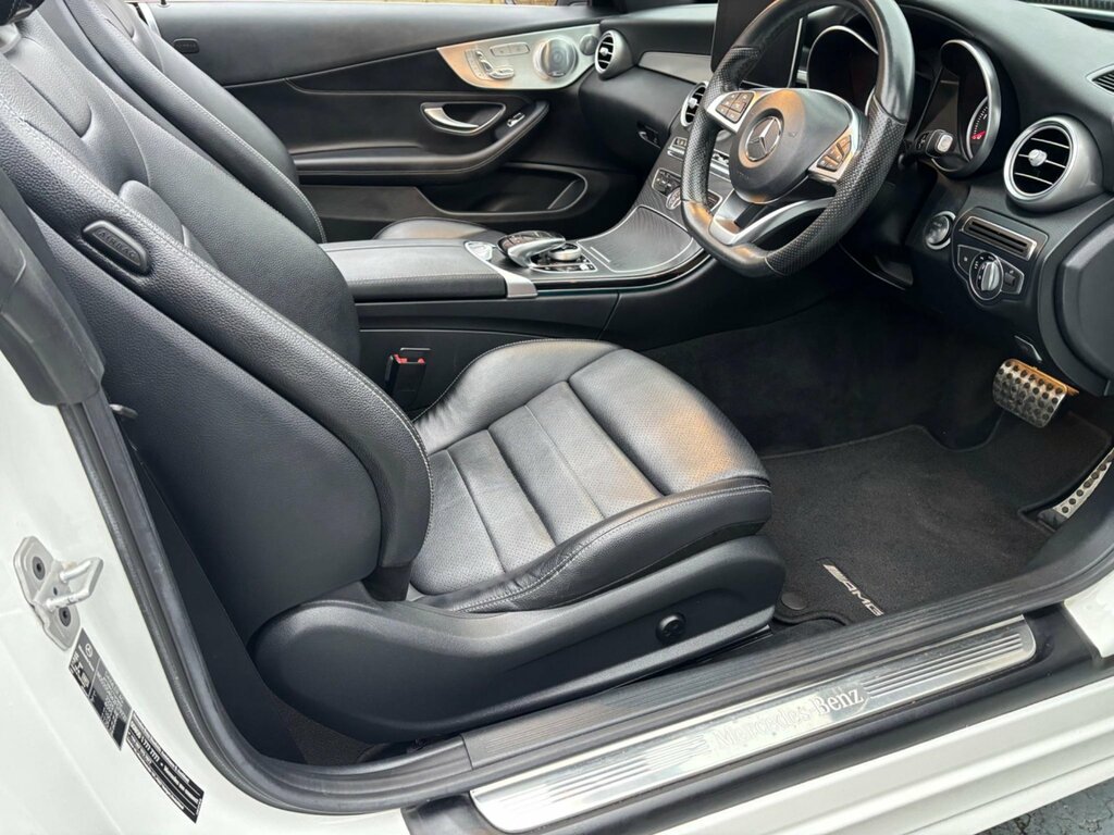 Mercedes-Benz C Class 2.1 C220d Amg Line Premium Plus Cabriolet G-tron BV67UHY White #2