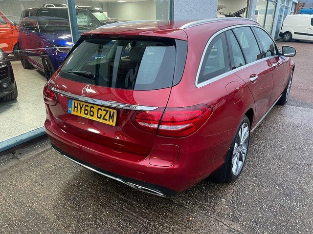 Mercedes-Benz C Class 2.0 C350e 6.4Kwh Sport Premium Plus Estate P HY66GZM Red #3