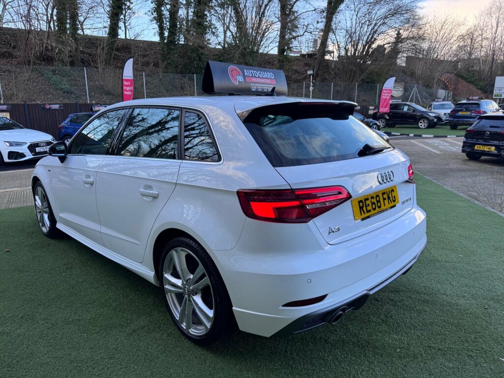 Audi A3 1.0 Tfsi 30 S Line Sportback S Tronic Euro 6 Ss RE68FKG White #4