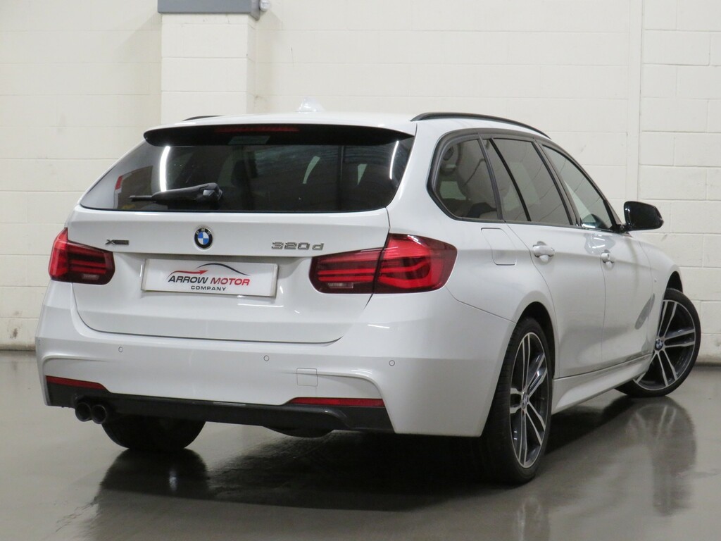 BMW 3 Series Estate 2.0 320D M Sport Shadow Edition Touring Aut YC19UXT White #3