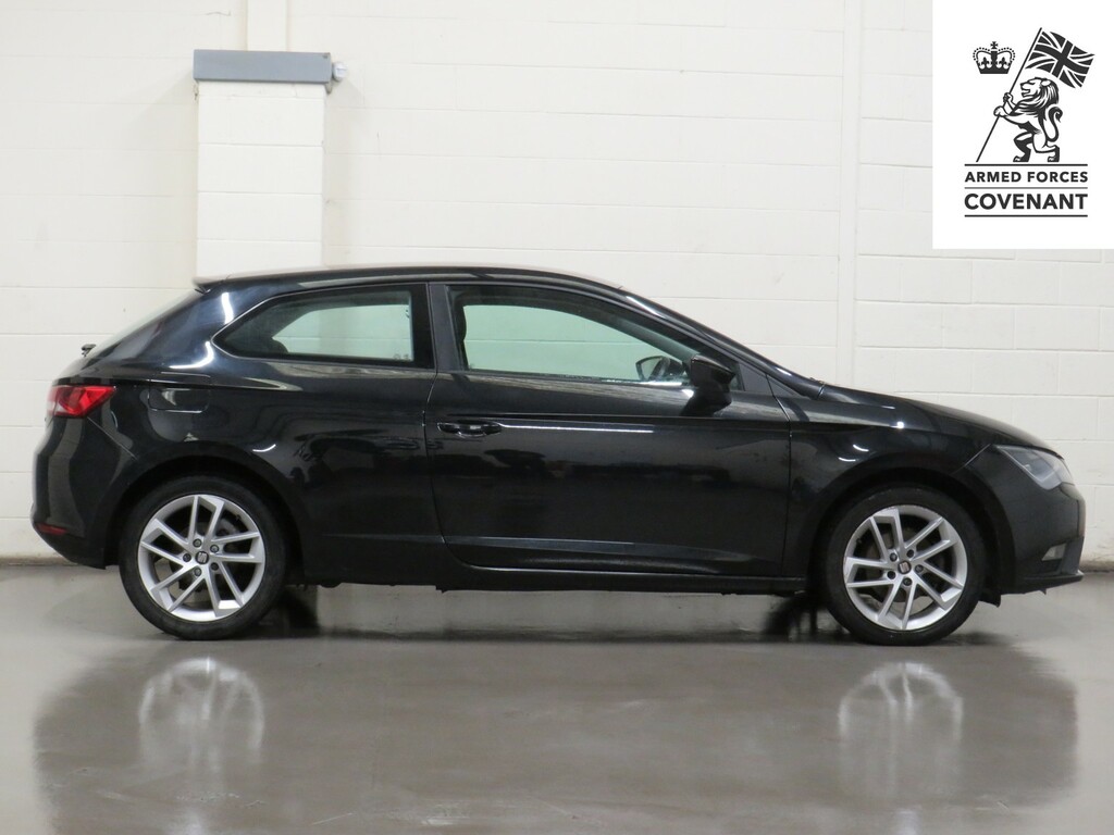 Seat Leon Hatchback 1.6 Tdi Cr Se Sport Coupe Euro 5 Ss 3 SD64VUK Black #2