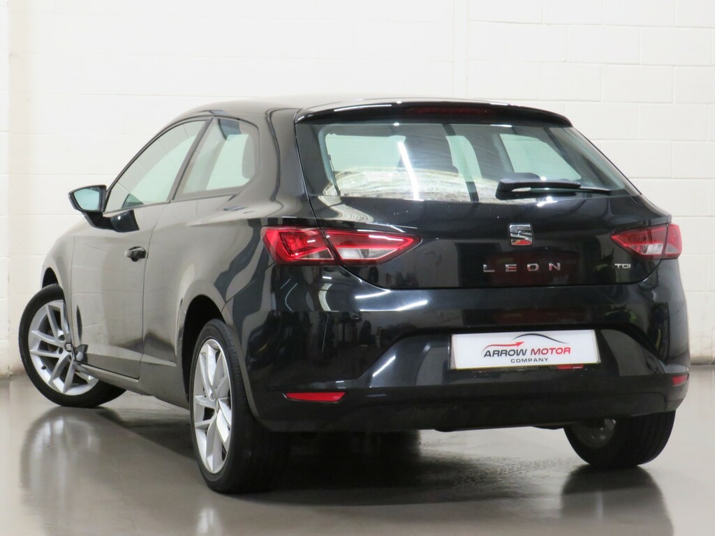 Seat Leon Hatchback 1.6 Tdi Cr Se Sport Coupe Euro 5 Ss 3 SD64VUK Black #5