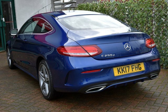Mercedes-Benz C Class 2017 C250d Amg Line Coupe 9G-tronic 201 Bhp KK17FHG Blue #4