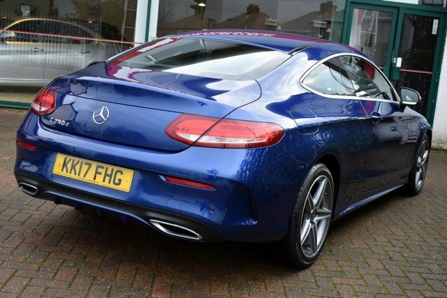 Mercedes-Benz C Class 2017 C250d Amg Line Coupe 9G-tronic 201 Bhp KK17FHG Blue #6