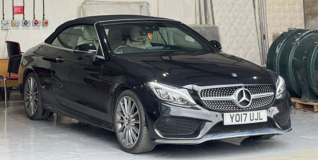 Mercedes-Benz C Class 2.1 C250d Amg Line Premium Plus Cabriolet G-tron YO17UJL Black #2