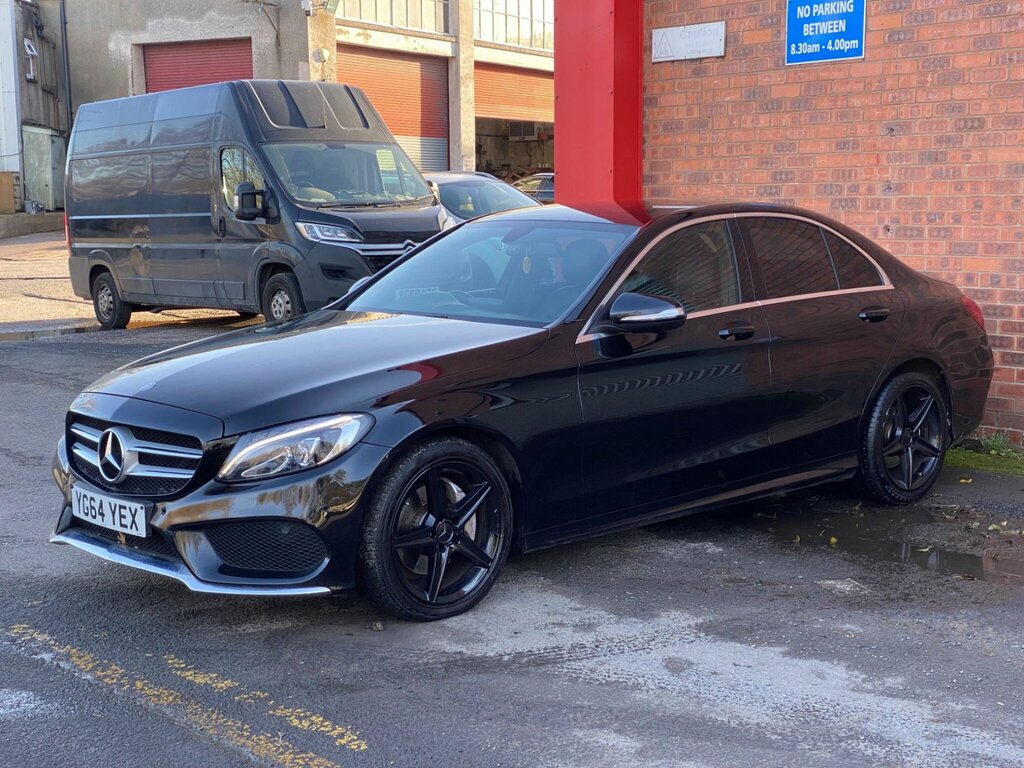 Mercedes-Benz C Class 2.1 C220 Bluetec Amg Line G-tronic Euro 6 Ss 4 YG64YEX Black #2