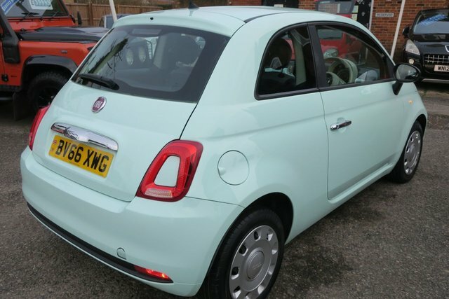 Fiat 500 2016 1.2 Pop Hatchback Euro 6 S BV66XWG Green #2
