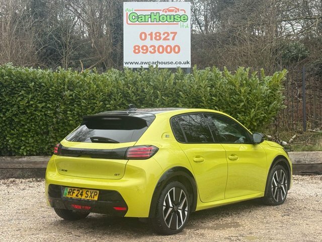 Peugeot e-208 50Kwh Gt Hatchback RF24SXP Yellow #2