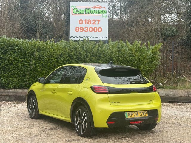 Peugeot e-208 50Kwh Gt Hatchback RF24SXP Yellow #3