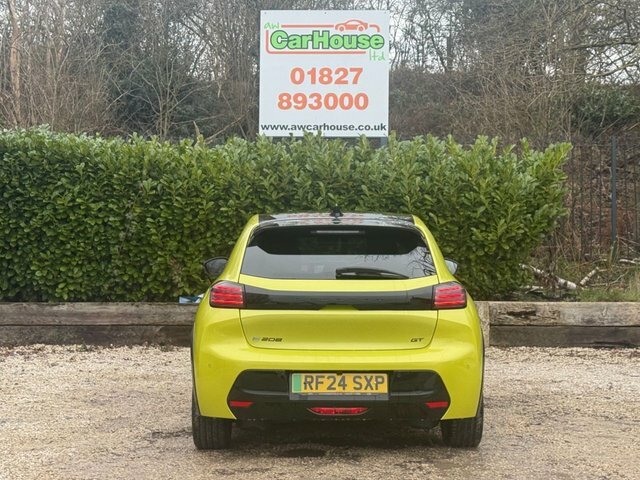 Peugeot e-208 50Kwh Gt Hatchback RF24SXP Yellow #6
