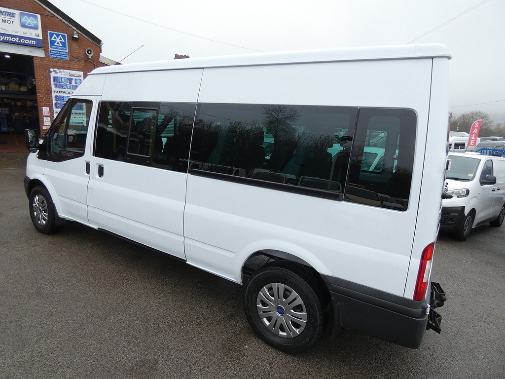 Ford Transit Custom 2.2Tdci T350 14 Seater Minibus Standard License Ex GU13KCE White #3