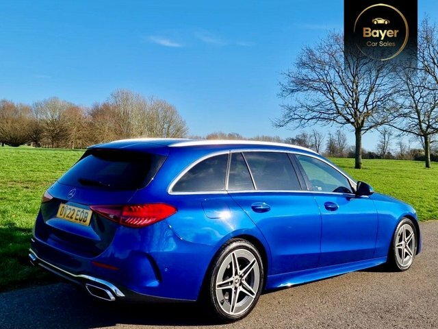 Mercedes-Benz C Class C200h Mhev Amg Line OV22EOB Blue #4