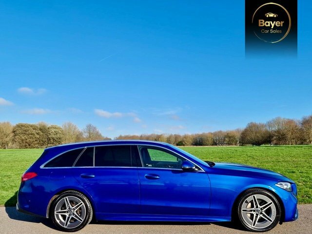 Mercedes-Benz C Class C200h Mhev Amg Line OV22EOB Blue #2