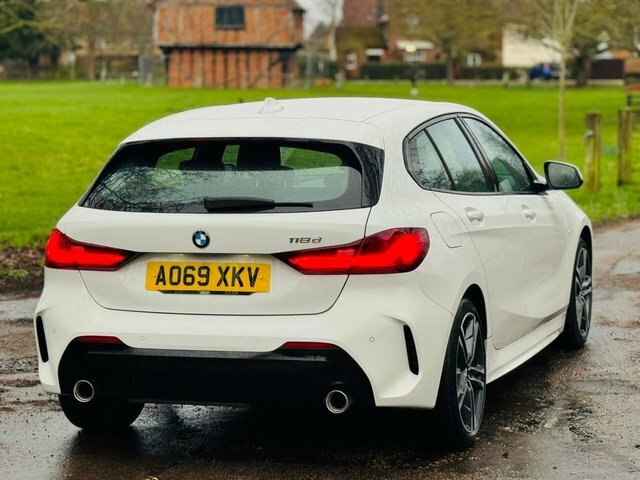 BMW 1 Series 2.0 118D M Sport Hatchback Euro 6 AO69XKV White #5