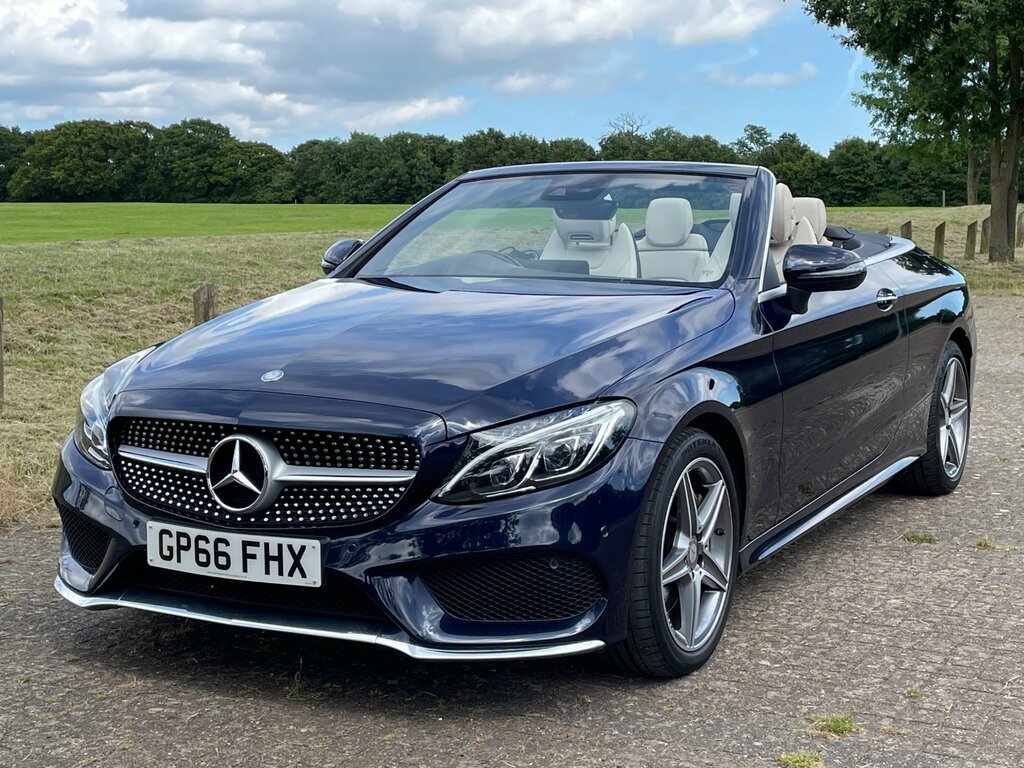 Mercedes-Benz C Class C300 2.0I 241Bhp Amg Line Cabriolet GP66FHX Blue #3