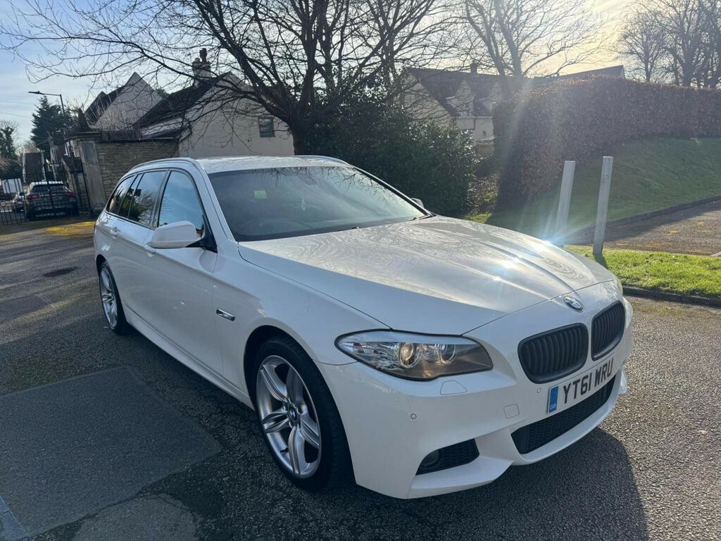 BMW 5 Series Estate 2.0 520D M Sport Touring 2011 YT61WRU White #3