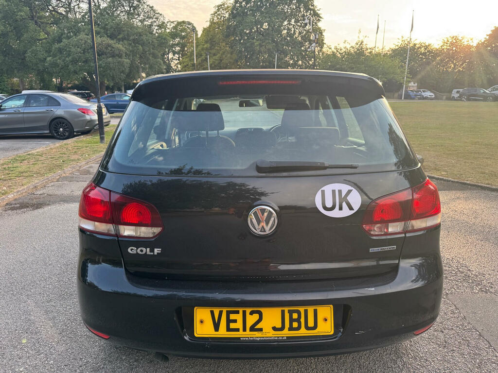 Volkswagen Golf Hatchback 1.6 Tdi Bluemotion 2012 VE12JBU Black #6