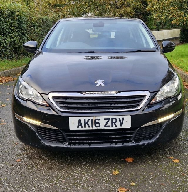 Peugeot 308 SW 1.6 Bluehdi Active Estate Euro 6 AK16ZRV Black #3