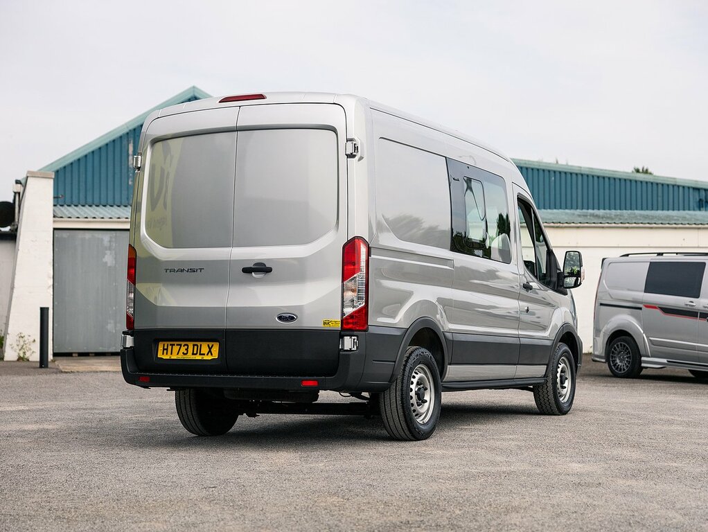Ford Transit Custom 350 2.0 Ecoblue 130 Bhp Leader L2 Mwb 6-Seat Doubl HT73DLX Silver #6