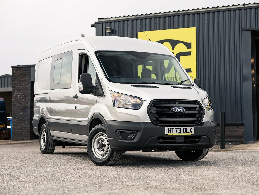 Ford Transit Custom 350 2.0 Ecoblue 130 Bhp Leader L2 Mwb 6-Seat Doubl HT73DLX Silver #4
