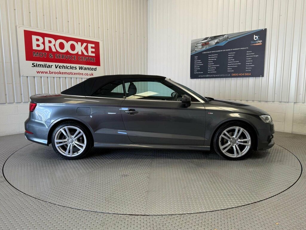 Audi A3 Cabriolet Convertible 2.0 Tdi S Line Quattro Euro 6 Ss Grey #4