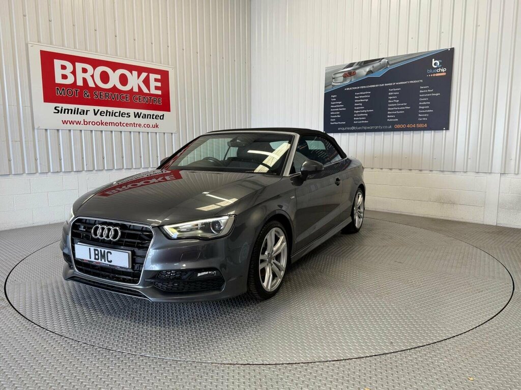Audi A3 Cabriolet Convertible 2.0 Tdi S Line Quattro Euro 6 Ss Grey #2