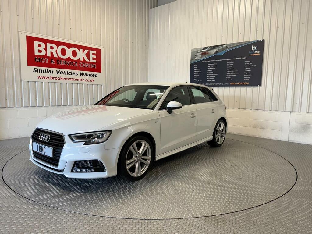 Audi A3 Hatchback 1.0 Tfsi 30 S Line Sportback Euro 6 Ss YB68CMK White #2