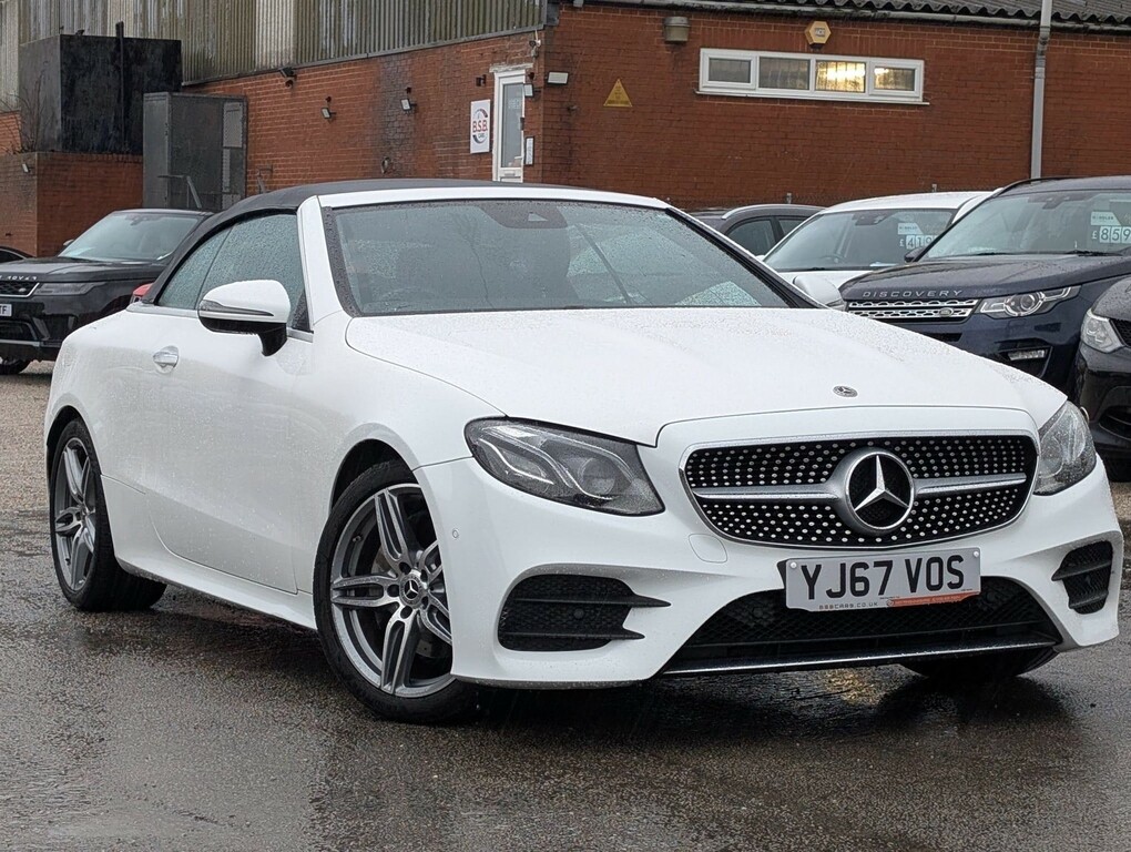 Mercedes-Benz E Class 2.0 D Amg Line Premium Plus Cabriolet G-tronic YJ67VOS White #2