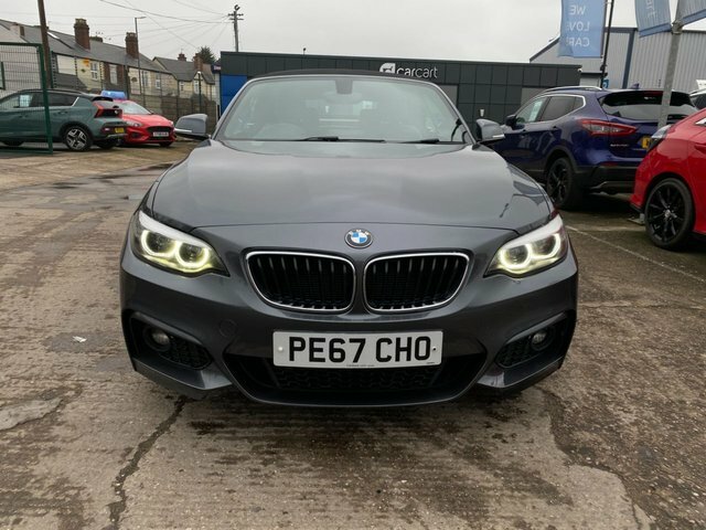 BMW 2 Series 220D M Sport Convertible PE67CHO Grey #2