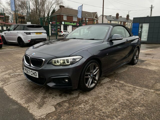 BMW 2 Series 220D M Sport Convertible PE67CHO Grey #3