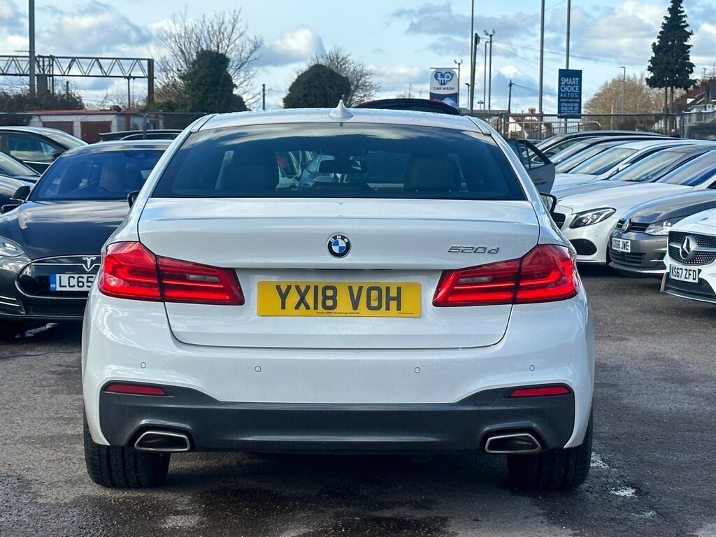 BMW 5 Series 2.0 520D M Sport Euro 6 Ss YX18VOH White #5