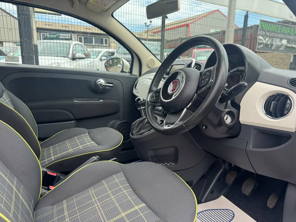 Fiat 500 1.2 Lounge YT65WWR White #6