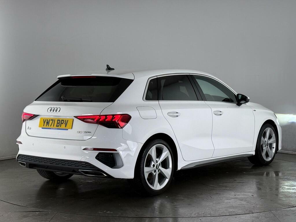 Audi A3 1.0 Tfsi 30 S Line Sportback Euro 6 Ss YM71BPV White #4