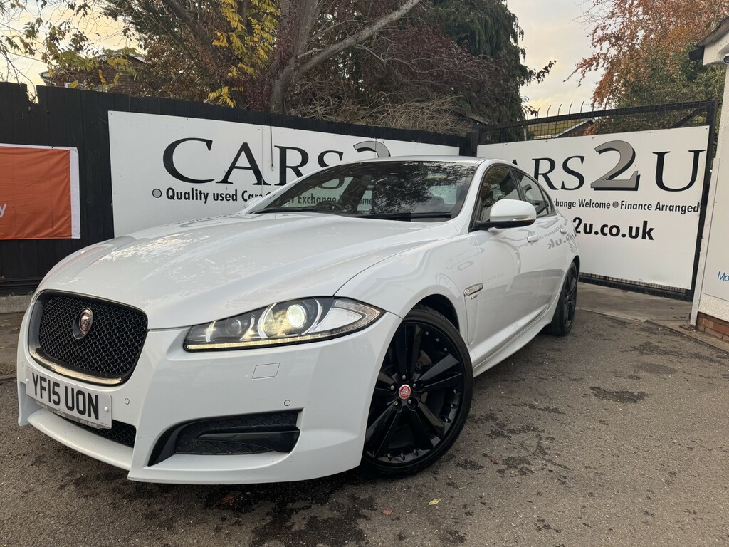 Jaguar XF Saloon 2.2 D R-sport Black 2015 YF15UON White #2