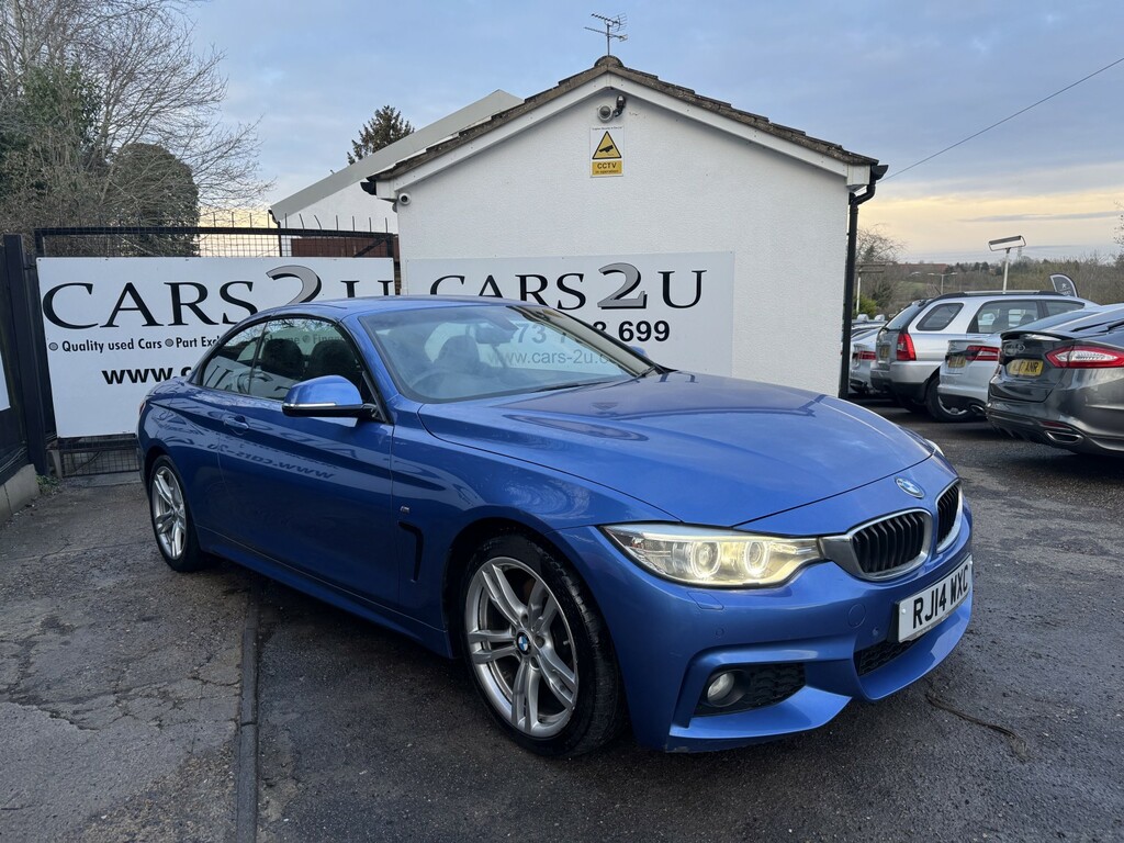 BMW 4 Series Convertible 2.0 428I M Sport Convertible 2014 RJ14WXC Blue #2