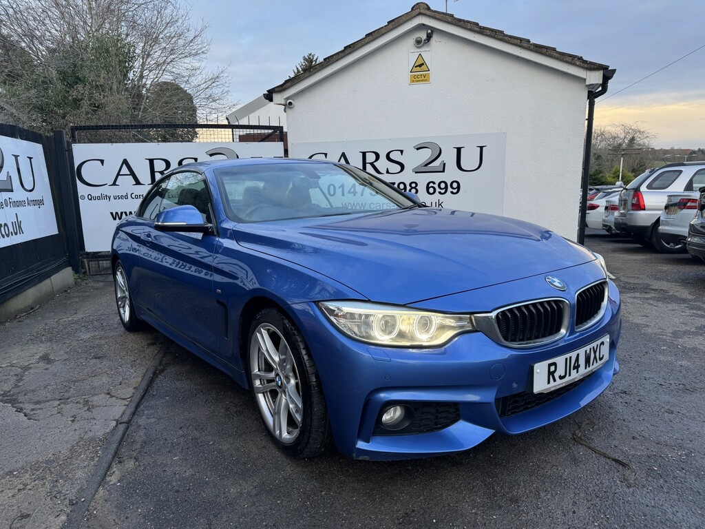 BMW 4 Series Convertible 2.0 428I M Sport Convertible 2014 RJ14WXC Blue #3