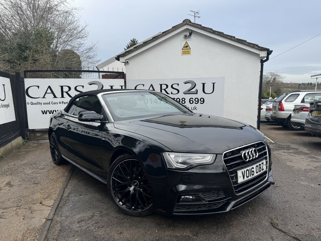 Audi A5 Convertible 2.0 Tdi S Line Special Edition Plus 2 VO16OBZ Black #2