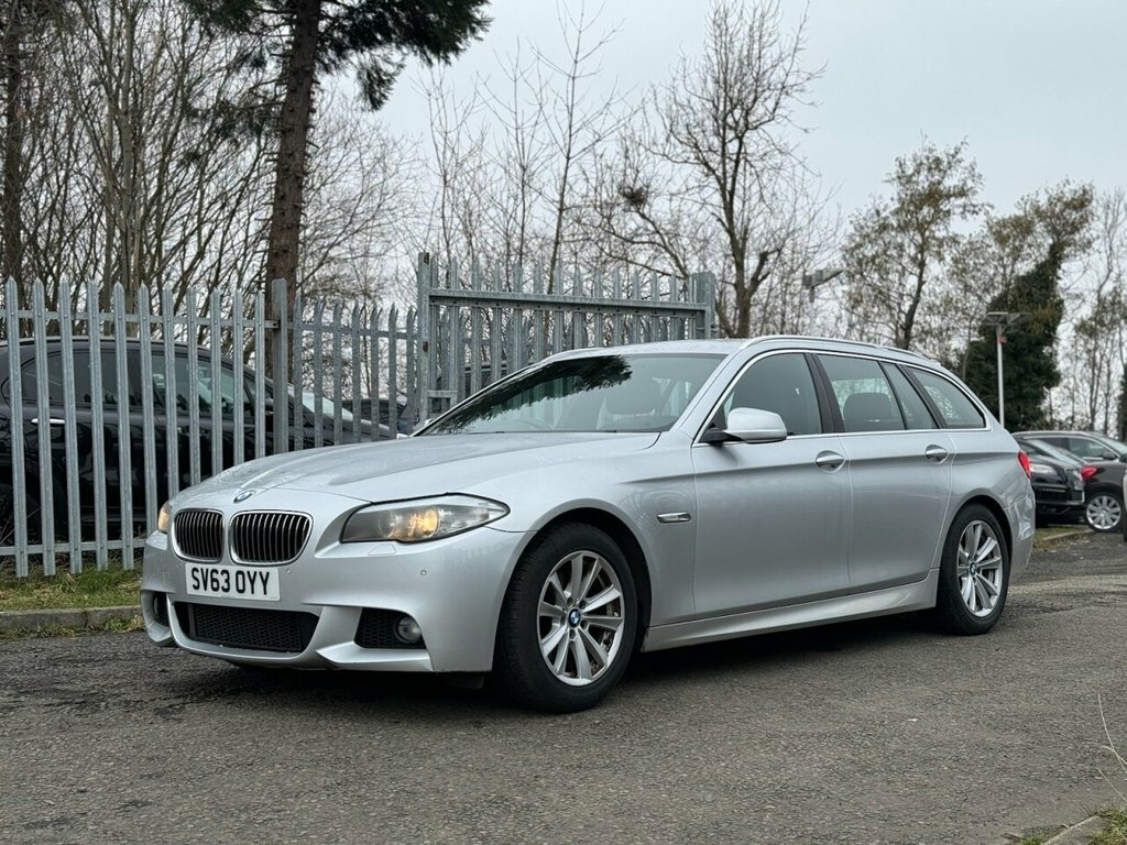 BMW 5 Series 2L 520D M Sport Touring SV63OYY Silver #3